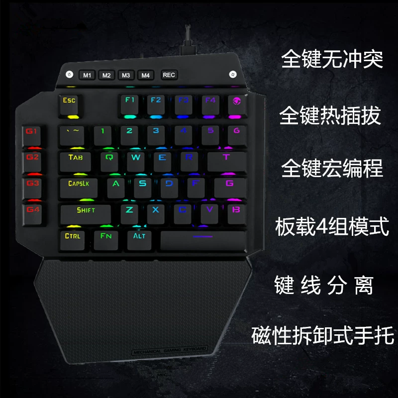 Mechanical keyboard, mobile phone