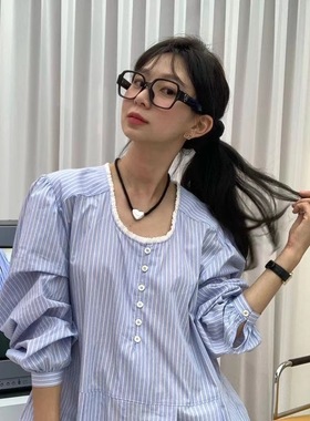 新版韩国小众 NUMBERING  feve_r同款麻绳锁骨爱心项链