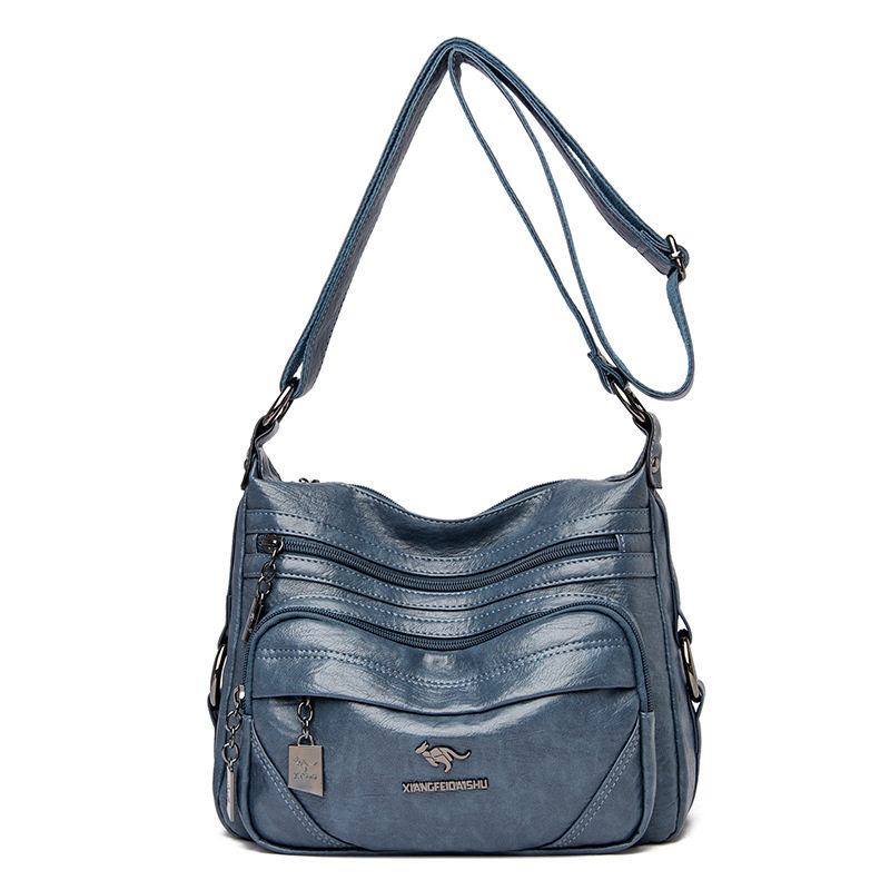 袋鼠真皮女士包包2025新款妈妈包中年大容量单肩斜挎包时尚软皮包,淘宝优惠券,粉丝福利购,淘宝优惠卷