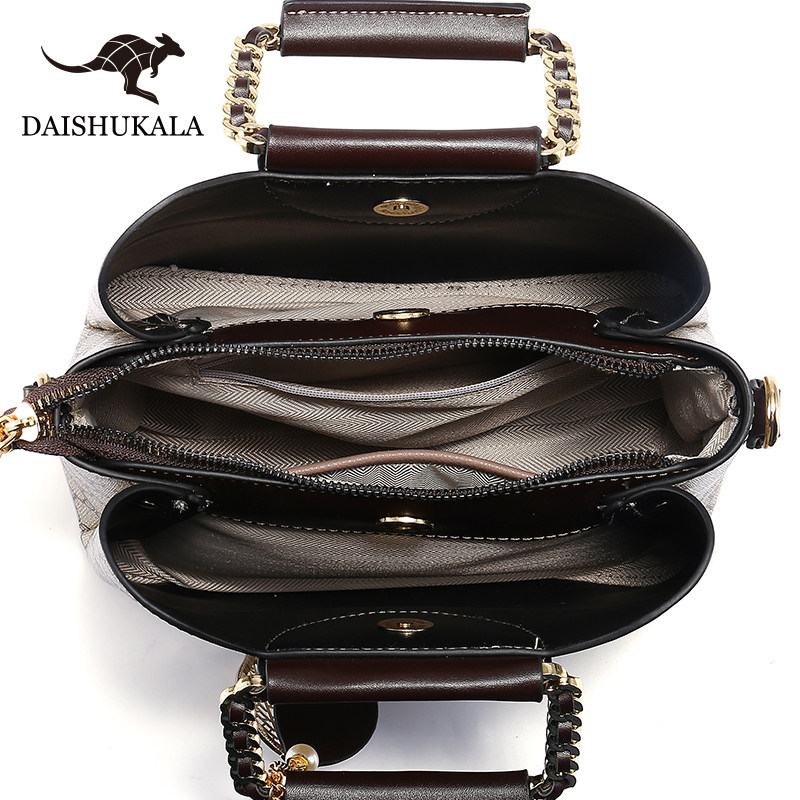 袋鼠真皮包包女妈妈包个性小众2025新款单肩包中年真皮斜挎小包,淘宝优惠券,粉丝福利购,淘宝优惠卷