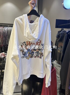 一件包邮 小夕韩国东大门代购CREDITO 26秋女装时尚新款连帽卫衣