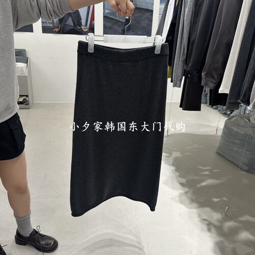 一件包邮 小夕韩国东大门代购 ANOU 26秋季女装时尚新款纯色长裙 - 图1