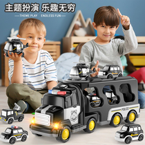 Deformation transporter Large truck Truck Alloy Small Car New Year Gift Children Boys Puzzle Toy 551