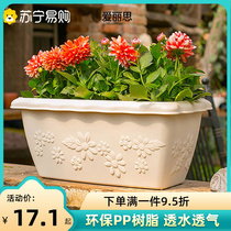 Love Lith 532 flower pot plastic large size small multi-meat plant thickened imitation ceramic resin germline rectangular vegan