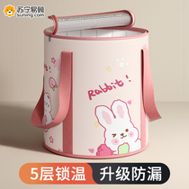 Foldable bubble foot bucket over calf portable bubble foot bag washing foot basin Home thermostatic cloth bag foot bath bag 824