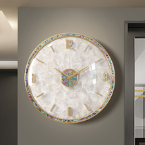 Light extravagant shell hanging bell tennis red dining room decoration American clock hanging wall new living room clock upscale atmosphere 878