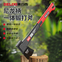 Dresy axe chopping wood chopping wood with axe full steel small cut bone woodwork outdoor cut tree wood fire special 877