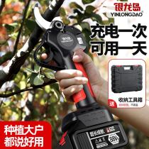 Electric pruner cut electric scissors scissors branch fruit tree special lithium battery branch cut pruner Pruner Silver Dragon Island 1606