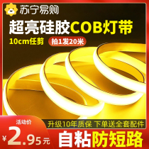 Ultra-bright silicone cob lamp with strip led soft light strip recessed living room ceiling outdoor waterproof 220v outdoor 3005