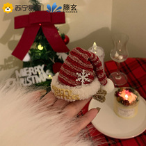 Teng Xuanbutterfly Knot Hair Clip Christmas Head Decoration Female Christmas Hat Hair Stirrup Plush Small Bear Head Stirrup Photo Props 1563