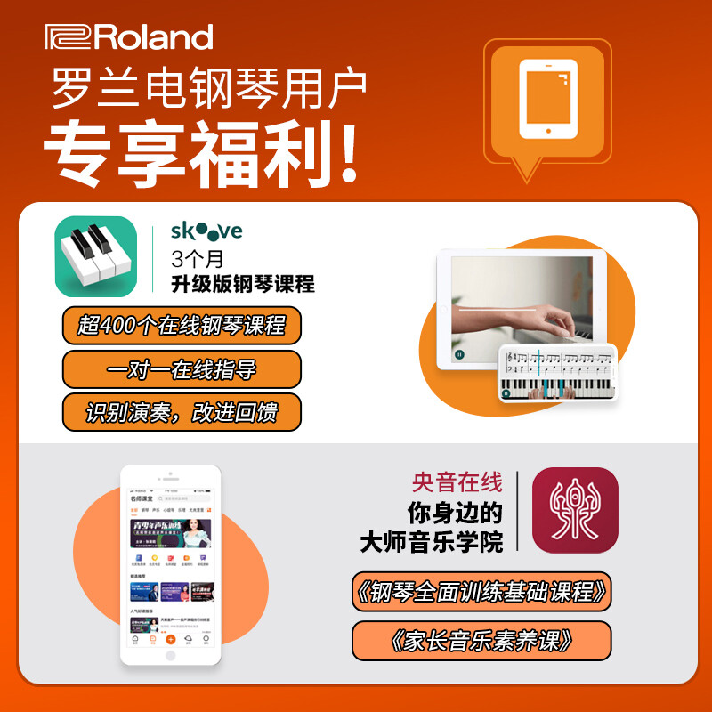 Roland罗兰电钢琴FP18家用初学88键重锤专业考级便携蓝牙钢琴744 - 图0