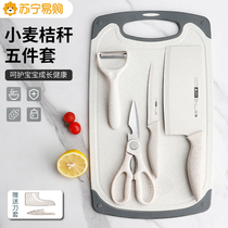 German baby baby coveting cutter suit four pieces of kit tool full set kitchen Home cutting kitchen knife cutting board 1102