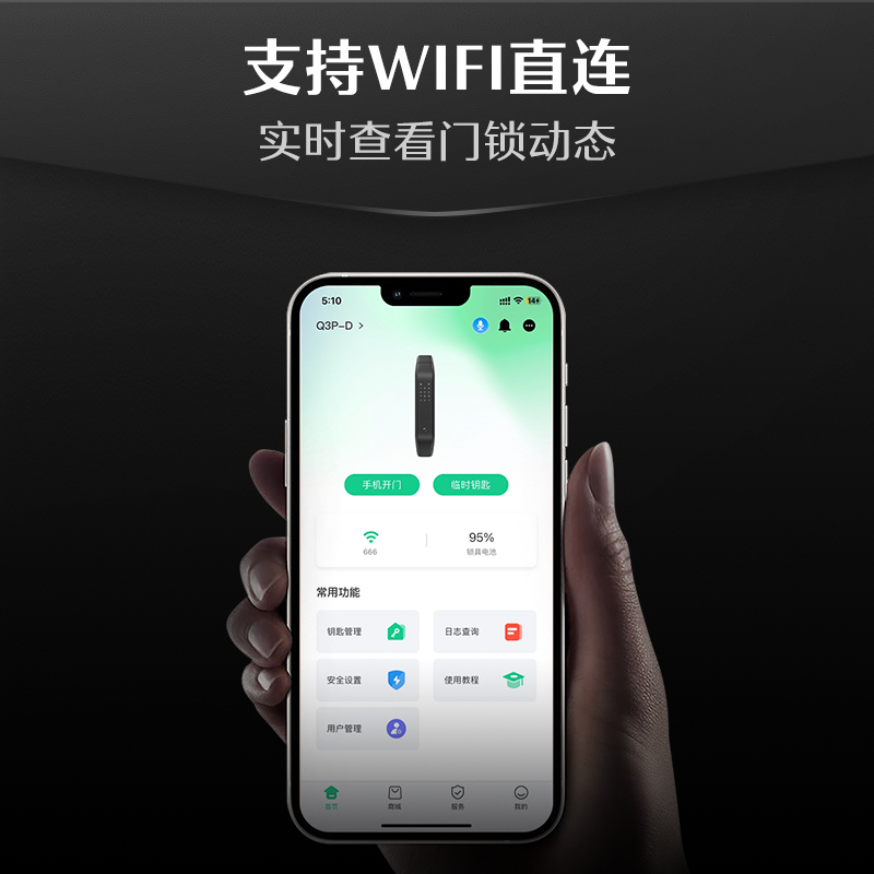 德施曼Q3P密码锁指纹锁家用防盗门全自动智能锁电子锁感应锁[126] - 图0