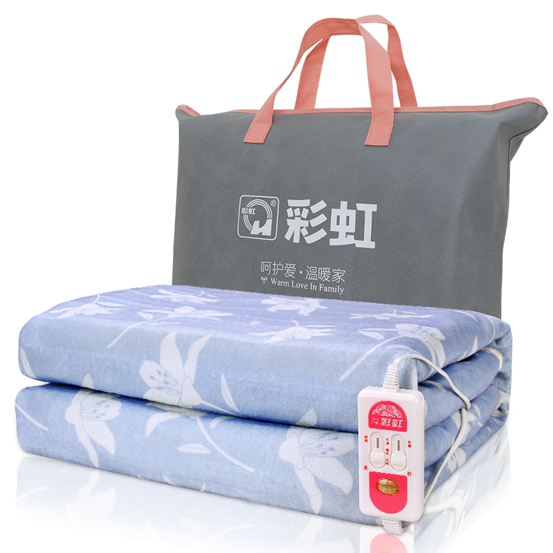 加大无 家用 三人 双控双温电褥子安全辐射调温 彩虹双人电热毯 加大无 家用 三人 双控双温电褥子安全辐射调温 彩虹双人电热毯