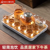 Tea Set Suit 2023 New Modern Light Lavish Chinese Teapot Fair Cup Tea Dau Tea Water Separation Bubble Teapot 1071