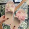 New cute non-slip flat soft bottom bow flowers