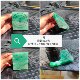 Natural Dulong Jade African green raw stone floating flowers new hand carving jade wool bracelet plate pendant pendant material