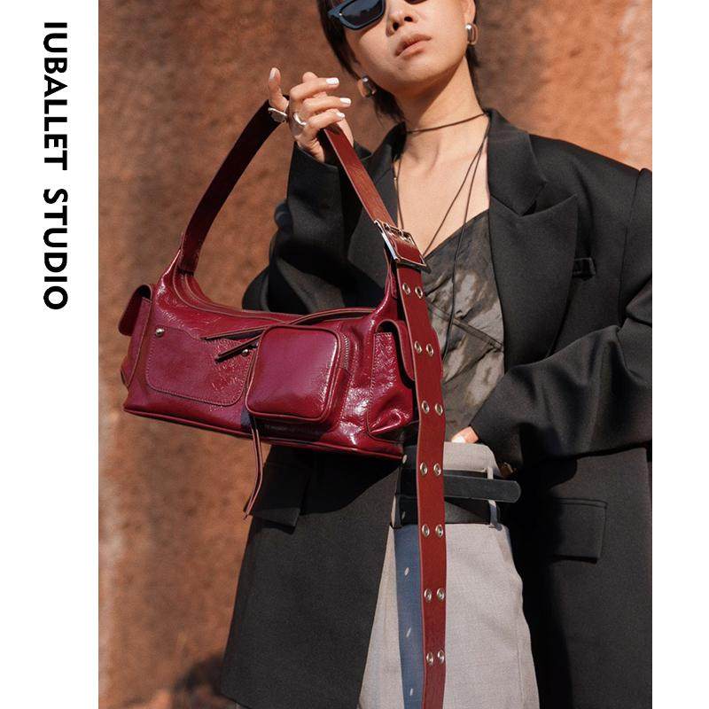 IUBALLET【偏见】2025春夏新品真皮腋下包单肩斜挎女包牛皮法棍包,淘宝优惠券,粉丝福利购,淘宝优惠卷