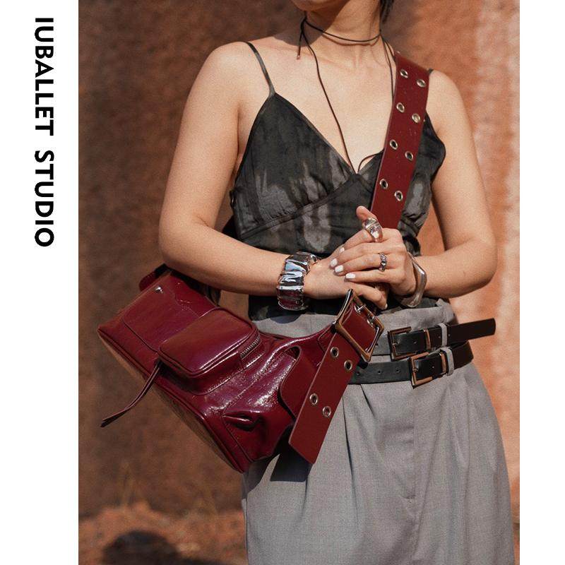 IUBALLET【偏见】2025春夏新品真皮腋下包单肩斜挎女包牛皮法棍包,淘宝优惠券,粉丝福利购,淘宝优惠卷