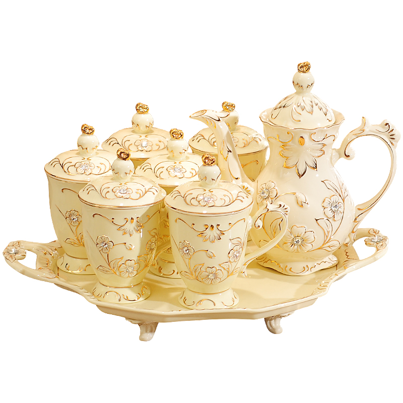 陶瓷咖啡杯子欧式小奢华家用水具茶杯英式下午茶结婚茶具套装陪嫁 - 图3