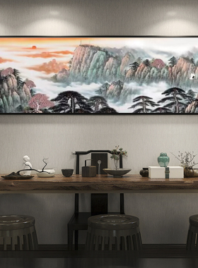 安如泰山装饰画有山无水靠山图