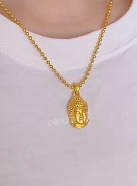 永保平安佛头项链不掉色
