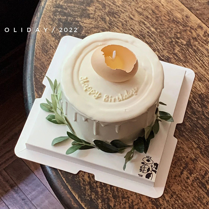 破壳日蛋糕装饰蜡烛网红鸡蛋壳生日蛋糕蛋壳蜡烛摆件佳研老师同款