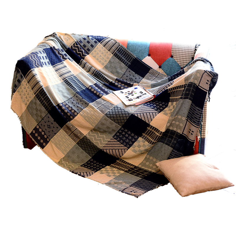 欧式单双人沙发巾套罩全盖地中海风情沙发垫盖布桌布薄夏床毯防滑