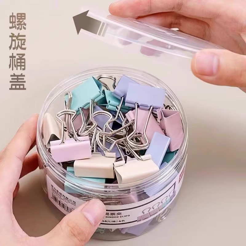 彩色夹小号燕尾夹子大号夹办公学生金属长尾夹票据夹
