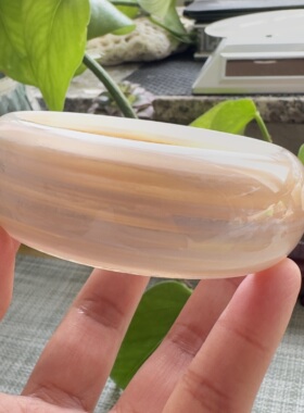花语玉髓 天然海洋玉髓马料千层缠丝腰缠万贯玛瑙手镯加宽加厚63