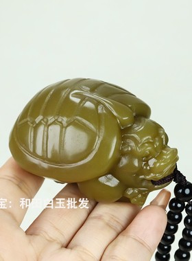 和田玉龙龟手把件男士