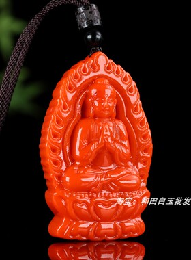 玉石挂件如来佛祖和田玉