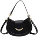 Fashionable simple shoulder bag solid color crossbody bag saddle bag