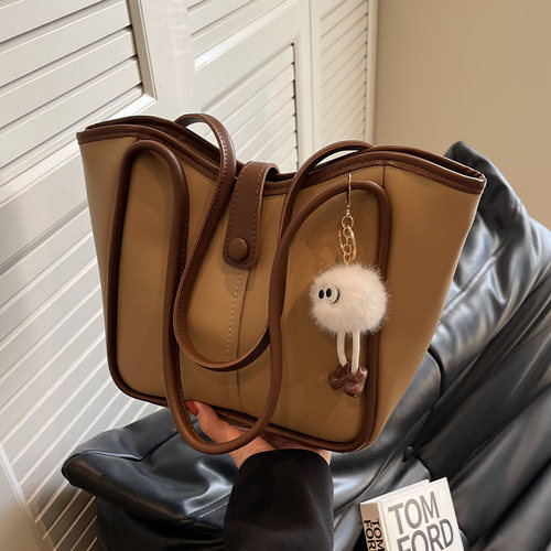 高级感复古包包女2025新款潮美拉德单肩包大容量通勤包爆款托特包 - 图1