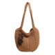 Handwoven bag women's 2025 new trendy fashion beach vacation shoulder bag large capacity tote bag