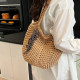 Handwoven bag women's 2025 new trendy fashion beach vacation shoulder bag large capacity tote bag