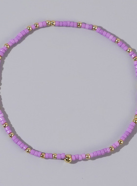 Ins博主款极细叠戴Miyuki古董琉璃珠手工小手链希腊波西米亚简约