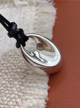 法式精工优雅气质高级感金属珐琅项链女时尚百搭通勤可调毛衣链潮