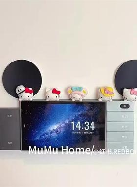 hellokitty可视门铃装饰diy米奇耳朵玄关对讲电话摆件卡通装饰品