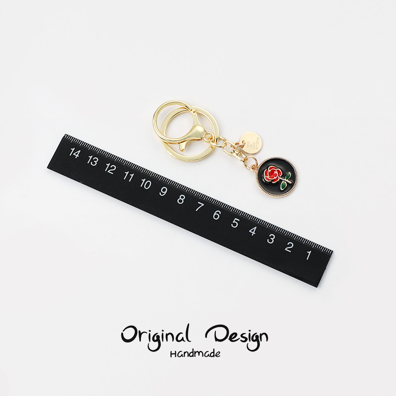 玫瑰花汽车钥匙扣情侣挂件送男女朋友包包挂饰可爱创意情人节礼物