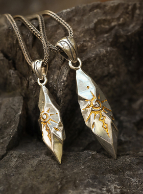 原创设计男士纯银项链复古银饰