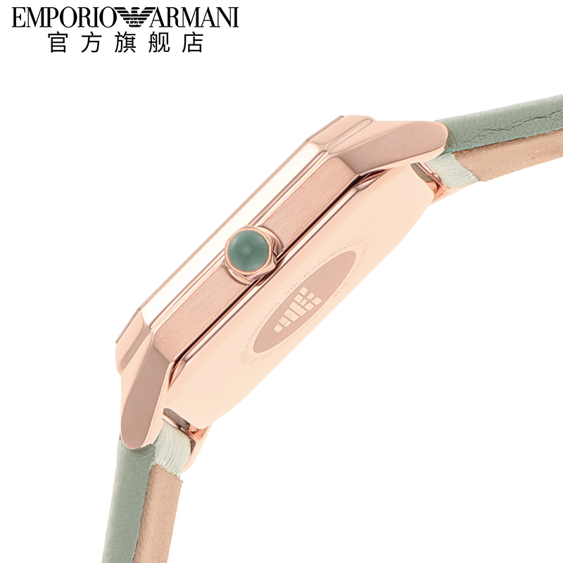 Armani阿玛尼小方表新款小清新手表女满天星简约气质女表AR11302
