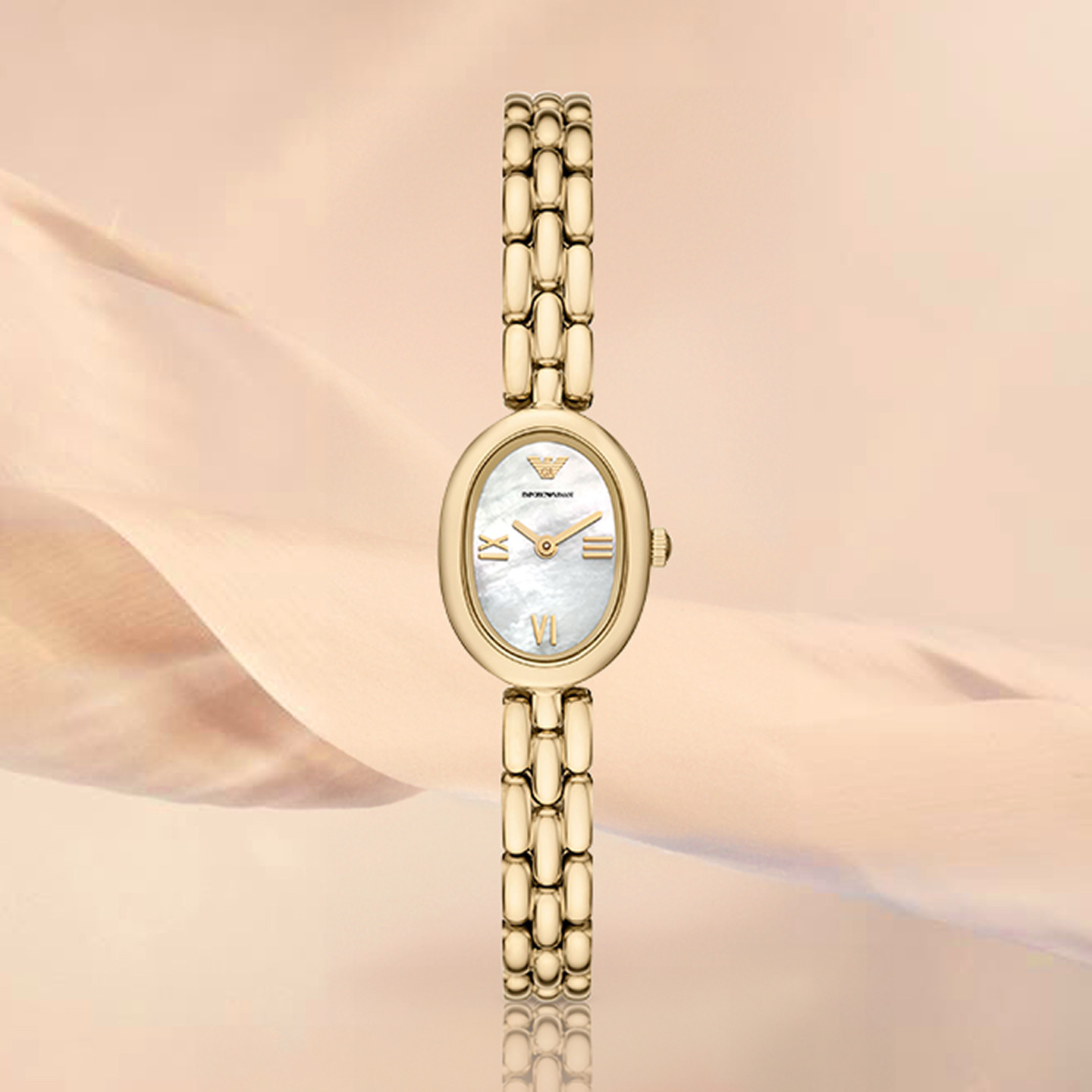 【秋冬新品】Armani阿玛尼手表女白月光简约复古石英表AR11721,淘宝优惠券,粉丝福利购,淘宝优惠卷