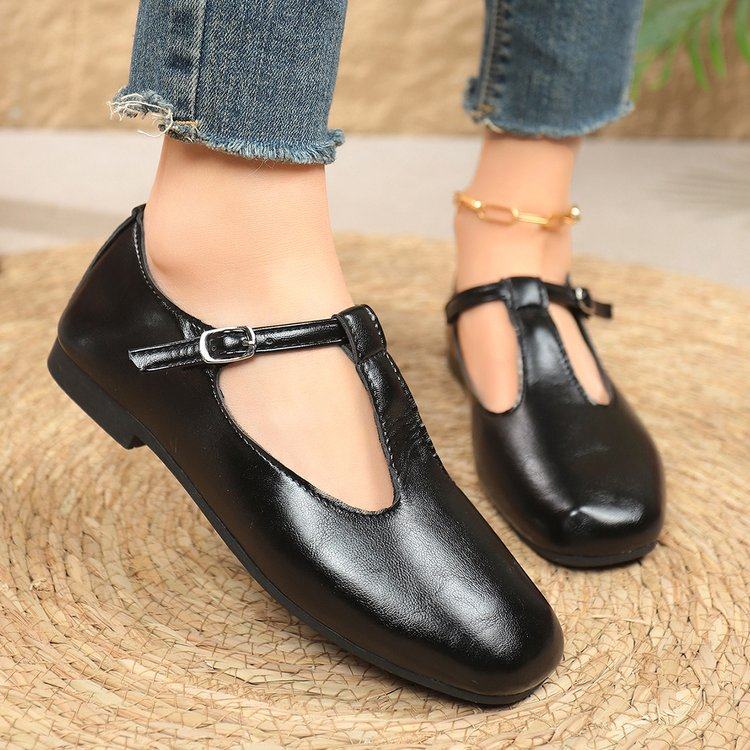 仙女风玛丽珍鞋搭扣单鞋2026春季新款韩版软底平底浅口豆豆鞋女鞋,淘宝优惠券,粉丝福利购,淘宝优惠卷