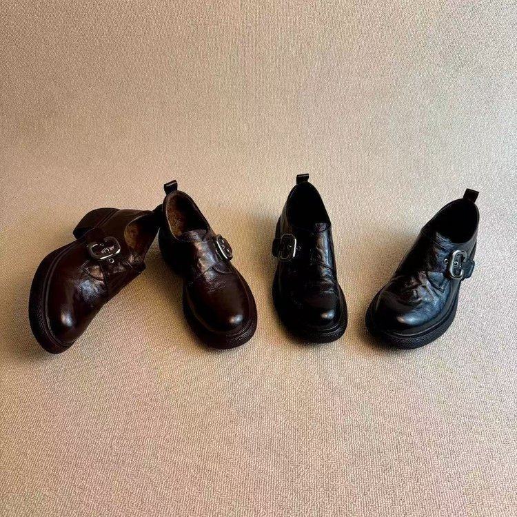 英伦风粗跟乐福鞋2026春秋新款经典黑色圆头皮带扣一脚蹬休闲单鞋,淘宝优惠券,粉丝福利购,淘宝优惠卷