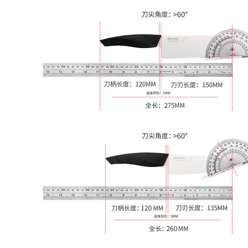 日本京瓷陶瓷刀菜刀水果刀日式陶瓷多功能刀辅食刀具套装kyocera - 图3