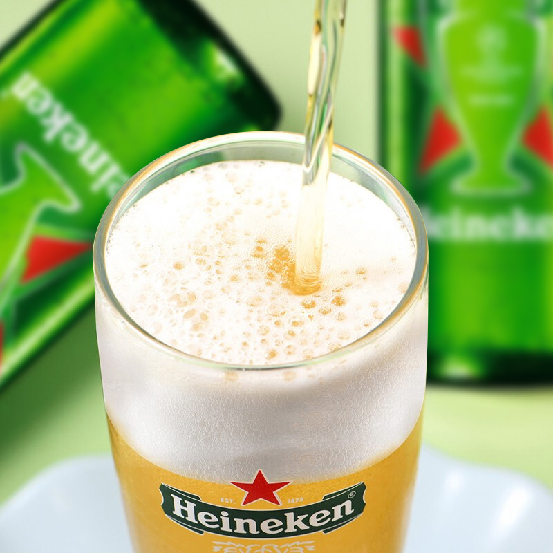 Heineken/喜力啤酒330ml整箱24瓶国产黄啤精酿小麦特价清啤 - 图2