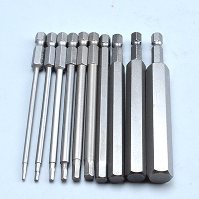 Weiligu air batch 1/4 handle pneumatic 100mm extended hexagon rotary tool electric drill with magnetic batch nozzle H1.5-H12