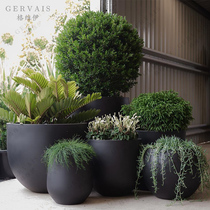 GRP Flower Pot Mall Flower Bowl Beauty Chen Vase Oval Landing Special Large Number Combine Florator Outdoor Tree Pool Custom