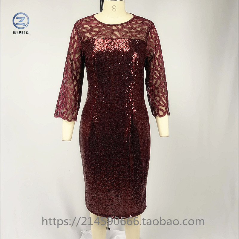 Party Dress Sequin Women Sexy Night Club Dresses Plus Size - 图3